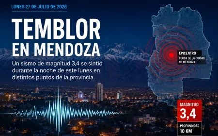 Sismo se sintió la noche de este lunes en el Valle de Uco