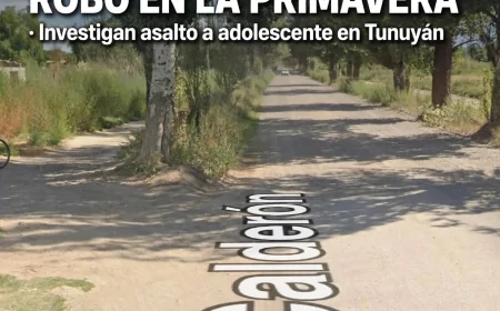 Investigan un violento robo a un adolescente en Tunuyán: dos encapuchados le sustrajeron la bicicleta